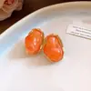 Brincos de pingente de ervilha em acrílico com agulha de prata transfronteiriços europeus e americanos, estilo gentil e doce, brincos de luxo leve e de alta qualidade para mulheres