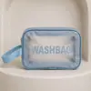 Bolsa de Higiene Pessoal Portátil à Prova d'Água Espessada de PU Fosco Transparente de Grande Capacidade Estilo Coreano à Prova de Poeira para Comércio Exterior