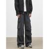 Calça Cargo de Bolso Tendência Retro Americana Novo Estilo Tendência Masculina Solta Emagrecimento Design Reto Versátil Casual Calça Longa