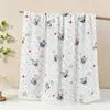Manta de Gasa de Seis Capas 110*110 Manta Colcha Infantil Guardería Manta de Verano Toalla de Baño Toalla de Baño para Bebé Súper Suave y Absorbente Venta al por Mayor