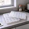 Ranura para tarjetas Caja de plástico fija de 24 compartimentos Caja de clasificación de piezas de repuesto Caja de embalaje para cuentas de arroz Caja de exhibición de joyas con cuentas Caja de almacenamiento
