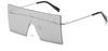 Lentes de Sol Cuadrados de Montura Grande, Lentes de Sol Reflectantes Coloridos de Moda para Mujer, Gafas de Estación Internacional 8587