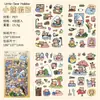 Adesivos de Animais Fofos em Desenho Animado Adesivos Impermeáveis para Caderno de Pets Adesivos Decorativos DIY para Estudantes Adesivos Decorativos para Copo de Água