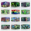 Carteira Dobrável Curta Minecraft Jogo Creeper Estudante Couro PU Porta Moedas Cartões Carteira