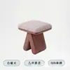 Banqueta de Maquiagem Estilo Vintage Italiano Simples de Luxo Nórdico Madeira Maciça Banqueta de Chá Estilo Artístico Retrô Banqueta para Trocar Sapatos Sala de Estar