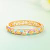 Pulsera Widney Cloisonné Estilo Chino para Niña Pequeña Arcoíris Hueca Pintada Pulsera Souvenir Regalo