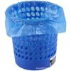Cesta de papel/barril de limpieza/basura Qixin L201, redonda, duradera, con hebilla azul para el hogar, diámetro de 24,5 cm