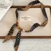 Collar de cuentas, bufanda de seda, pañuelo pequeño para el cuello, accesorio vintage para el cuello, estilo de alta gama para mujer, nueva colección de primavera 2026, para combinar con una camisa