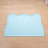 Alfombrilla de silicona impermeable antideslizante para comedero de mascotas, alfombrilla gruesa para comedero de gatos, plato grande para comida de perro, a prueba de salpicaduras, fácil de limpiar.