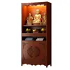 Altar de oferendas simples estilo chinês, mesa de incenso para uso doméstico, armário em pé do Bodhisattva Guanyin, armário do Deus da Riqueza