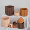 Macetas de cerámica grandes y pequeñas con diseño vertical redondo, macetas para plantas suculentas de rábano verde, personalización especial transfronteriza