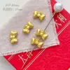 Estilo Chino Aleación Bolsa de la Fortuna Festiva Caballo de Madera Fortuna Cuentas Doble Cara DIY Colgante de Joyería Hecho a Mano Accesorios