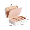 Caja de Joyería de Viaje Portátil Transfronteriza Almacenamiento Aretes Aretes Anillo Collar Caja de Almacenamiento Gran Capacidad Multicapa Hogar