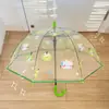 Gato de Manzana Verde Transparente Totalmente Automático Mango Largo 70% de Descuento Paraguas de Dibujos Animados Lindo Paraguas Plegable para Estudiante para Lluvia y Sol Engrosado
