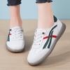 Zapatos Blancos de Malla Cruzada para Mujer de Talla Grande Versátiles Moda Deportivos para Mujer Suela Plana de Jalea Zapatos Casuales Tenis
