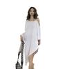 Vestido de tirantes suelto con hombros descubiertos para chica gordita, vestido de hada de primavera y verano a la moda