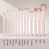 Set de Pinceles de Maquillaje Flor de Durazno de 13 Piezas Pincel para Sombras de Ojos Pincel para Contorno Pincel para Corrector Pincel para Sombras de Nariz Cerdas Suaves de Cangzhou Juego Completo de Pinceles de Maquillaje
