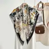 Bufanda de Georgette de Seda para Mujer, Nuevo Estilo Primavera y Otoño, Elegante Bufanda de Seda, Chal de Lujo Ligero, Bufanda Versátil, Bufanda Fina de Seda