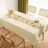 Nova toalha de mesa estilo chinês em pele de cordeiro, à prova d'água e resistente a óleo, fácil de limpar, toque de luxo e alta qualidade, novo modelo 2025 para mesa de centro