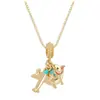 Collar Colgante de Planeta Espacial de Cobre Puro Microincrustado Transfronterizo con Circonita para Mujer, Cadena Versátil para Clavícula, Todo Diamante, Lujo Ligero