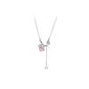 Collar Mori Feather You original para mujer, de plata de ley 925, con borlas de alta gama y hojas para clavícula.