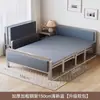 Cama plegable de uso doméstico con estructura de hierro, cama de siesta individual para viviendas de alquiler, cama doble portátil con estructura de hierro, cama simple de tablero duro, tipo económico