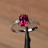 Suministro de Fábrica Transfronterizo Nuevo Producto Anillo de Diamante de Cobre con Circonita Roja Azul Joyería de Mano Popular Europea y Americana para Compromiso