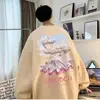 Sudadera Informal de Cuello Redondo Estilo Americano para Hombre, Top de Marca Moderna para Primavera y Otoño, Sudadera Casual Holgada y Versátil para Adolescentes, Ropa para Hombre