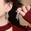 Pendientes de Árbol de Navidad de Estrella Full Diamond Plateados Diseño de Nicho Elegantes con Estilo Otoño e Invierno Retro Versátiles Únicos