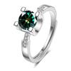 Anillo japonés y coreano más vendido para mujer, anillo ajustable de moissanita con cabeza de vaca de cintura pequeña, directo de fábrica en stock