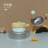 Tigela de Alimento Isolada com Injeção de Água em Aço Inoxidável com Tampa de Coroa, Função de Moagem com Ventosa, Louça Infantil