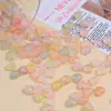 Amor estrella a través del agujero con cuentas pegamento de crema accesorios hechos a mano diy cadena para teléfono móvil accesorios de resina material para joyería pesaje