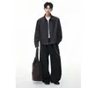Chaqueta de Motorista Estilo Retro Americano Old Money con Bordado de Rayos Cuello Alto Magic Bear Chaqueta de Alta Gama Estilo Detroit para Hombre