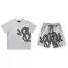 "Totalmente Equipado" Moda EUA Broca Syna World Street Estampa de Espuma Camiseta de Manga Curta Conjunto de Shorts