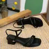 Sandalias romanas cómodas de una tira estilo francés para mujer con tacón de cuña, nueva versión coreana 2026, sandalias de estilo hada suave para vacaciones