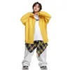 Roupas da Moda Hip-Hop para Crianças Street Dance Camisa Solta Calça Cargo Conjunto Meninos e Crianças Roupas de Performance Hiphop Meninas