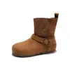 Outono Inverno 2026 Novas Botas Curtas Retrô Merlot para Meninas Camada Única Versátil para Crianças Botas Birkenstock de Duas Vias Atacado