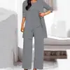 Traje para Mujer 2023 Otoño e Invierno Nuevo de Moda Estilo Occidental Piernas Anchas Adelgazante de Moda Talla Grande Traje de Tres Piezas para Mujer