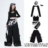 Ropa de niña para danza jazz, conjunto de actuación de street dance infantil de manga larga, ropa de práctica para niños, atuendos elegantes para niñas
