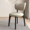 Cadeira de Jantar Nórdica Italiana em Madeira Maciça Casa Leve Luxo Cadeira com Encosto Estofado Moderno Minimalista Restaurante Cadeira de Mesa de Jantar Cadeira para Apartamento Pequeno