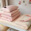 Nuevo Estilo 2025 Algodón Puro Color Sólido Conjunto de Tres Piezas Doble para Estudiantes
