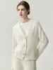 Cárdigan de Punto con Botones Gruesos y Suéter de Cachemira Ajustable a la Cintura para Mujer, Suéter de Punto de Moda con Cuello en V y Mangas Largas