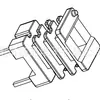 Transformador EE11 esqueleto de alta frecuencia vertical tres ranuras pin 1+1 -1102
