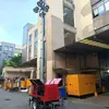 Vehículo de Iluminación Móvil con Elevación Automática, Poste de Luz con Elevación Automática Fácil de Operar, Dispositivo de Iluminación Móvil