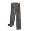 Pantalones de Casa Forrados de Polar para Mujer, Otoño e Invierno Delgados de Polar Cálidos a Cuadros Largos, Pantalones Casuales Sueltos con Bolsillos Laterales, Pantalones de Pierna Recta para Uso al Aire Libre