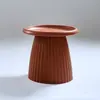 Mesa de Café Redonda de Plástico Nórdica para Sala de Estar, Mesa Auxiliar Simple para Apartamentos Pequeños, Lujo Ligero Creativa Moderna Estilo Ins