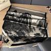 Bufanda de cachemira acolchada de doble cara cálida de algodón tansel para otoño e invierno, chal para el cuello para viajes en habitaciones con aire acondicionado, comercio exterior