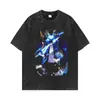 Camiseta Lavable de Manga Corta para Pareja Estilo Anime Bidimensional Solo Leveling Yo Subo de Nivel Solo Suministro Transfronterizo Exportación