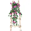 Decoraciones de flores artificiales, alto valor estético, varias especificaciones, rosa y plantas colgantes para decoración de interior, balcón, celebración y festividades