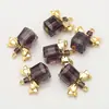 Nudo de Lazo Cuadrado Colgante de Cristal Moda Collar Pulsera Colgante Pequeño Hecho a Mano DIY Accesorios de Joyería Accesorios para Ropa
